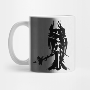 Undine (Empress of the Abyss) minimal silhouette white Mug